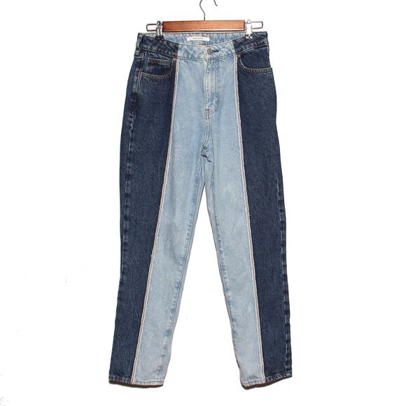 PacSun Eco Two-Tone Cut & Sew Mom Jeans Size 27 - Picture 1 of 9